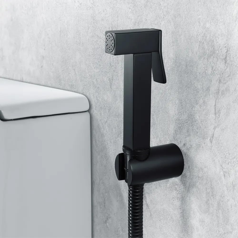 Backline Brass Jet Spray for Toilet | Health Faucets | Bathroom Bidet Spray Jet Spray for Toilets | Health Faucet with Stand & Flexible Hose Pipe | Health Faucet for Bathroom (Black Matt)-image-31