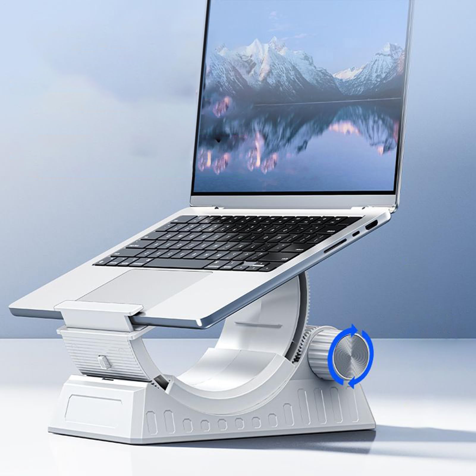 Supporto Regolabile per Laptop, Supporto Pieghevole Regolabile a Forma di C - Supporto rialzato per Laptop, per Letto, scrivania, Tablet, Divano, Auto, Lavoro, Ufficio, casa