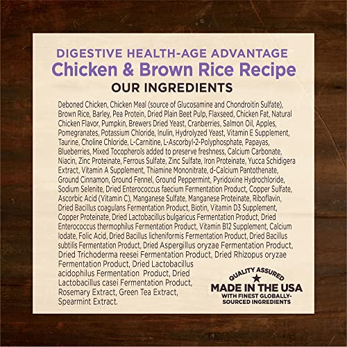 Wellness Core Digestive Health Dry Senior Food With Wholesome Grains, Advanced Age For Dogs Over 7-Years Old, For Dogs With Sensitive Stomachs, Made In Usa With Real Chicken (Senior, 4 Pound Bag) #TOP6