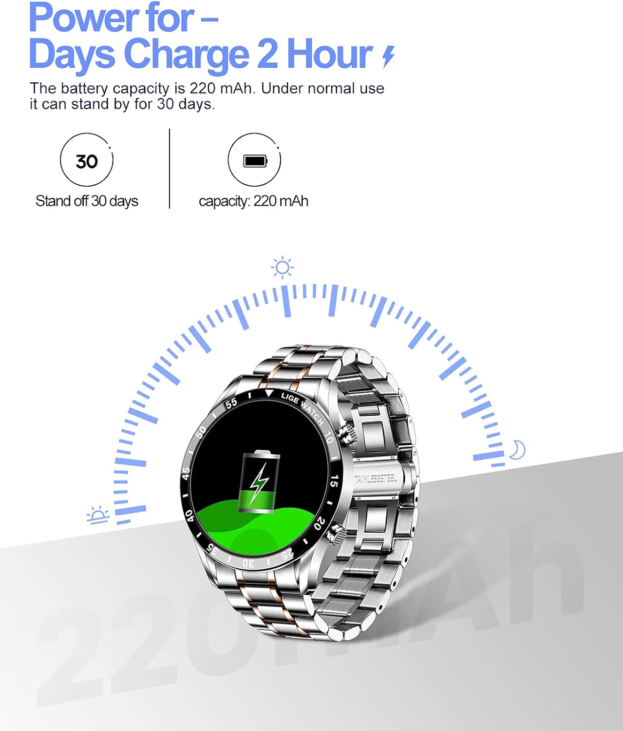 LIGE Orologio da Uomo Sport Militare Orologio da Polso Quarzo Analogico Cronografo Impermeabile in Pelle Grandi Dimensioni Orologio in Pelle Blu LIGE Orologio da Uomo Sport Militare Orologio da Polso Quarzo Analogico Cronografo Impermeabile in Pelle Grandi Dimensioni Orologio in Pelle Blu