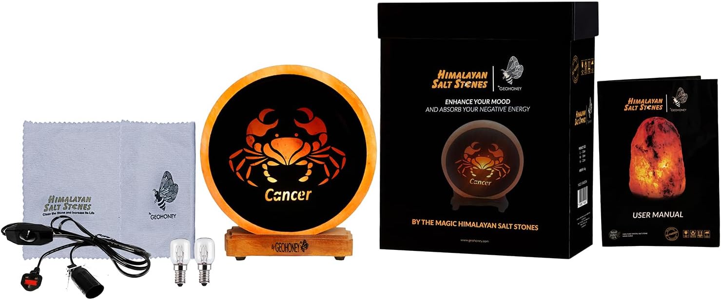 Geohoney Himalayan Salt Lamp - Zodiac Sign Cancer Gh-Csl-042 D