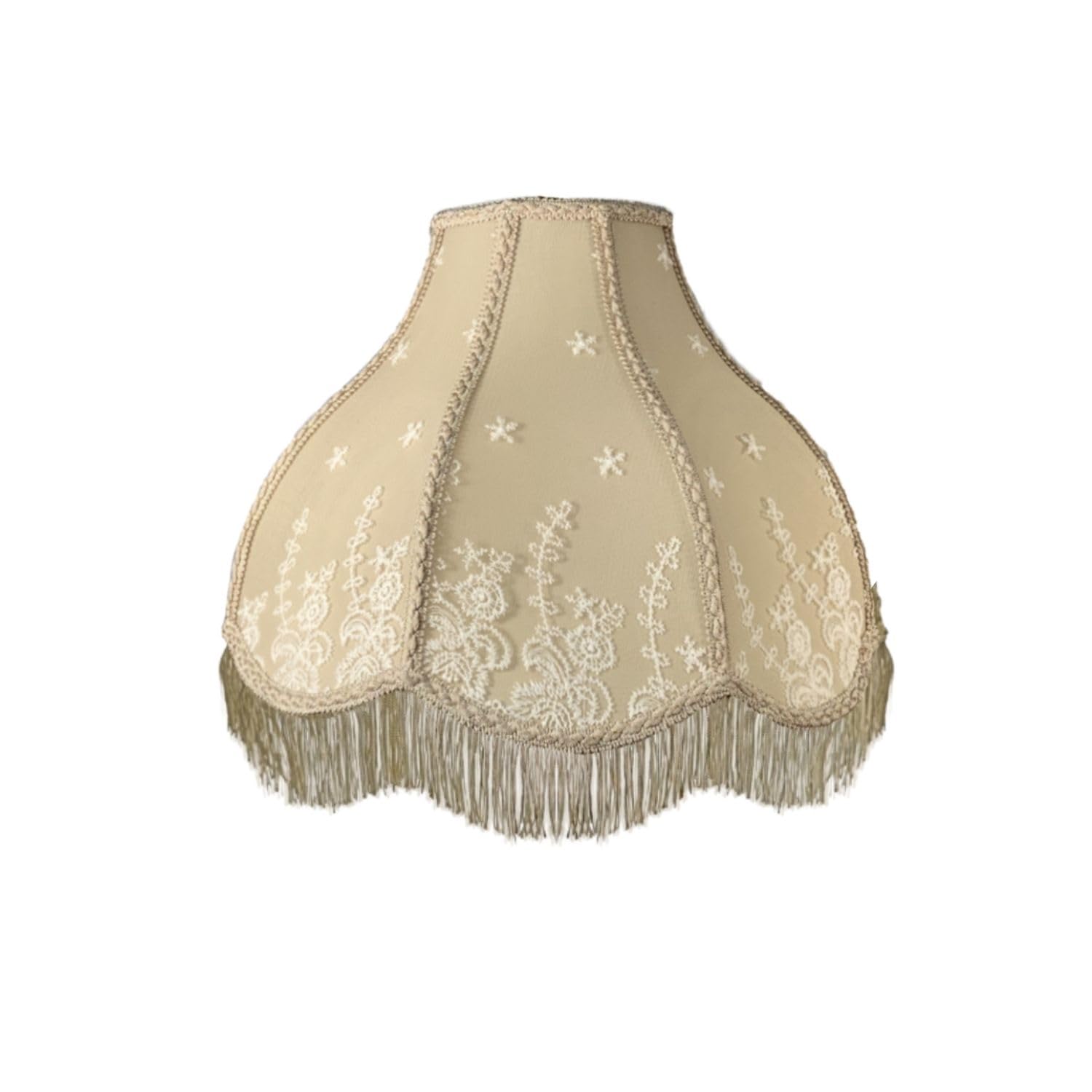 Royal Designs, Inc. Victorian Scalloped Lamp Shade, VS-1001-17BG, 6 x 17 x 13, Beige