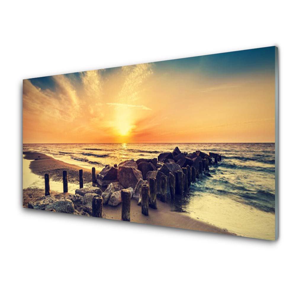 Impression sur verre acrylique bord de mer pour créer un salon style vacances