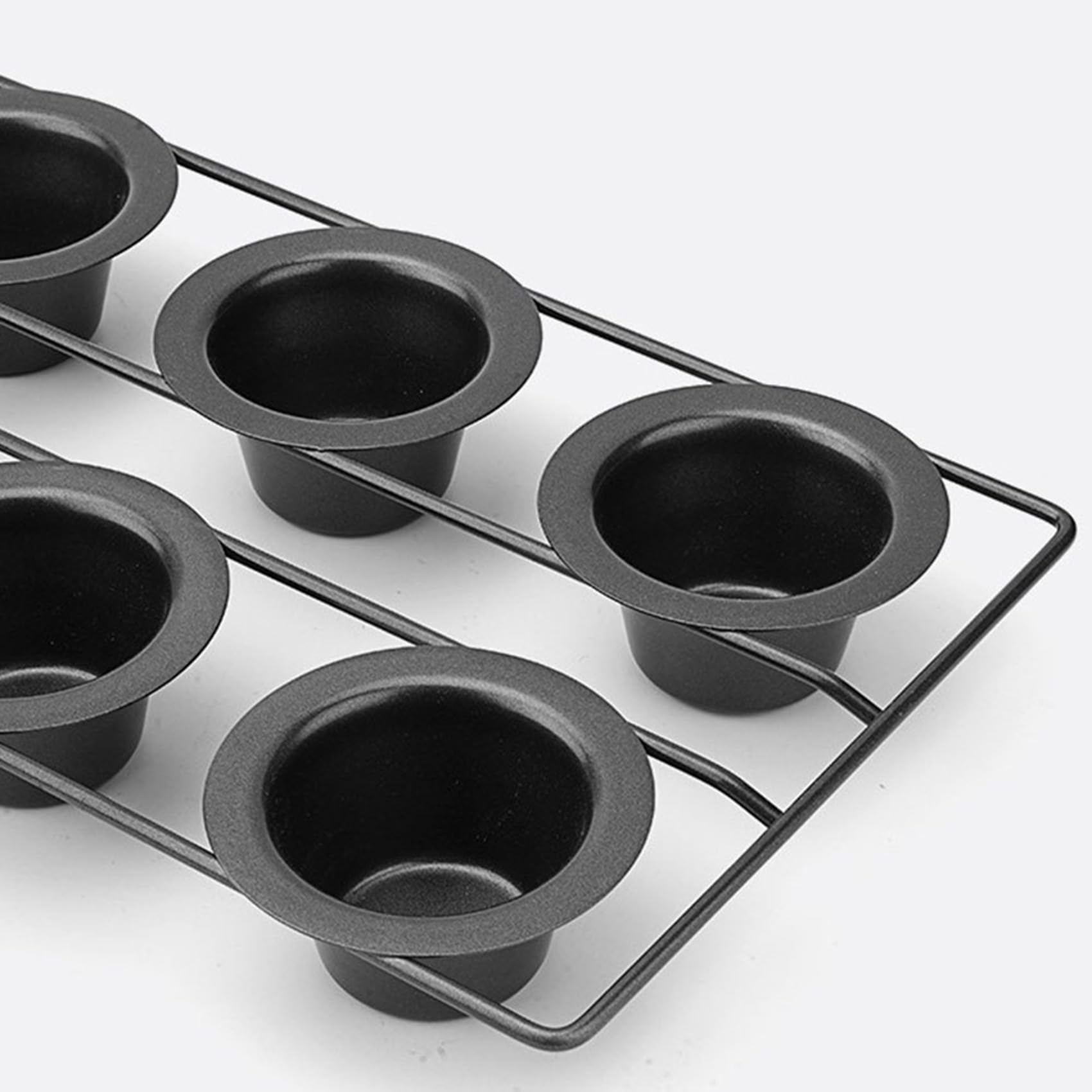 2X 6 Tazze Teglia Antiaderente per Muffin, Cupcake, Budino, Teglia per Cottura in Forno, Frittate, Muffin, Quiche, Budino, Torte