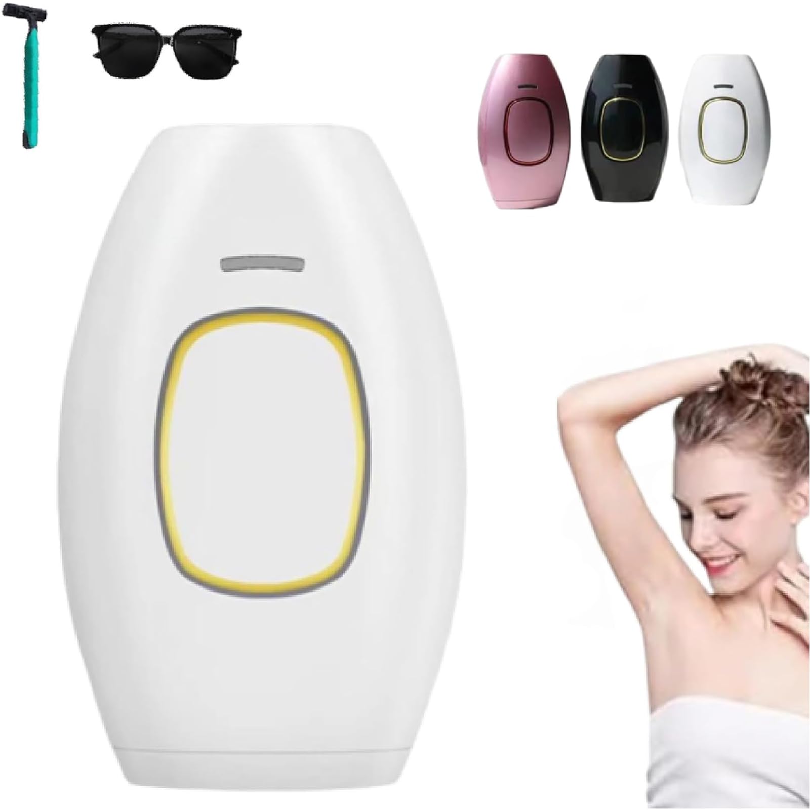 Épilateur IPL Bloomy Luminology, 5 Niveaux d'Énergie, pour Corps et Visage, Hommes et Femmes (Blanc)