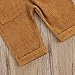 Bonangber Toddler Kids Baby Boy Girl Corduroy Bib Overalls Suspender Pants Solid Straps Trousers Halter Jumpsuit with Pocket Outfit (A-Khaki,0-6 Months)