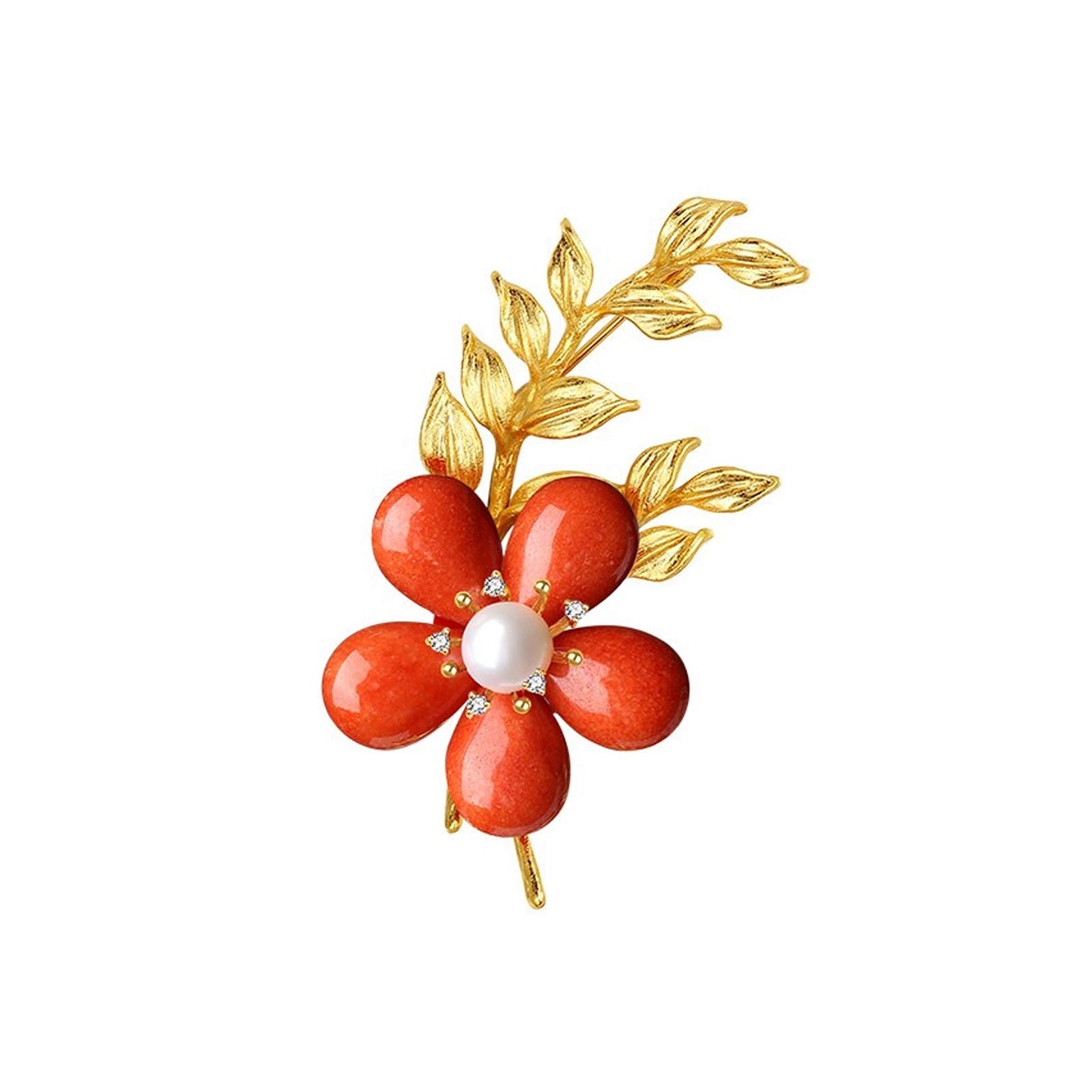 Broszka Elegancka osobowość Broszka Słodkowodne Pearl Broszki Ubrania Kardigan Lapel Odzieżowy Akcesoria Damskie Prezenty Urodzinowe Broszka damska