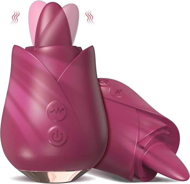 Tonuge Vibrator Sex Toys for Women, Licking Vibrators G Spot Clitoral Nipple Stimulator Sex Toys4women, YICOCO 5 Swing Stimulation Modes Vibrating Tongue Vibrabrater Toys for Couples