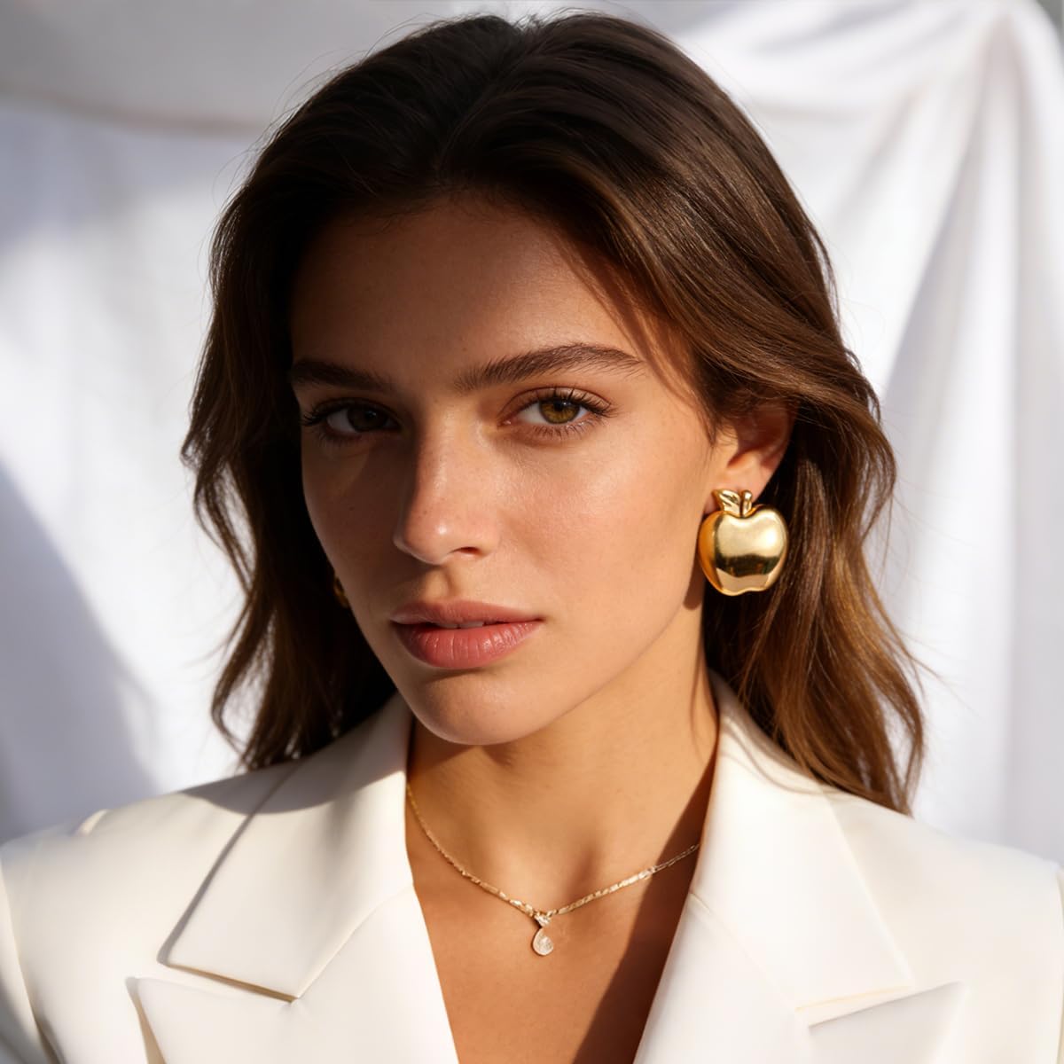 Trendy Gold Plated Earrings for Women Chunky Statement Drop Dangle Earrings Lightweight Hypoallergenic Fashion Accessories Gold Jewelry Gifts for Womens