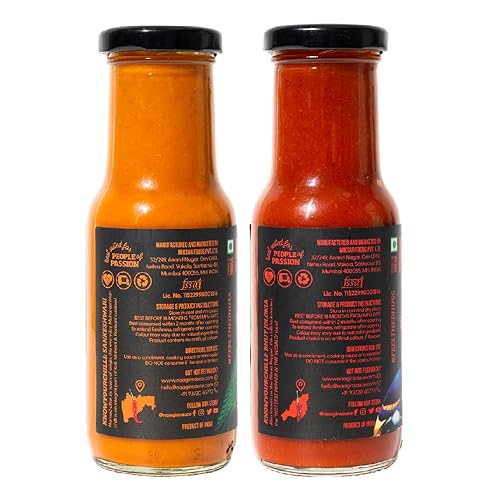 Vista 7 de NAAGIN Chile picante original - salsa picante mediana (230 gm) + salsa extra picante Bhoot picante (8.11 oz), (paquete de dos)