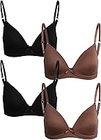 Vista 1 de bebe Brasier de entrenamiento para niña, paquete de 4 sujetadores moldeados de microfibra suave (copa Acopa B)