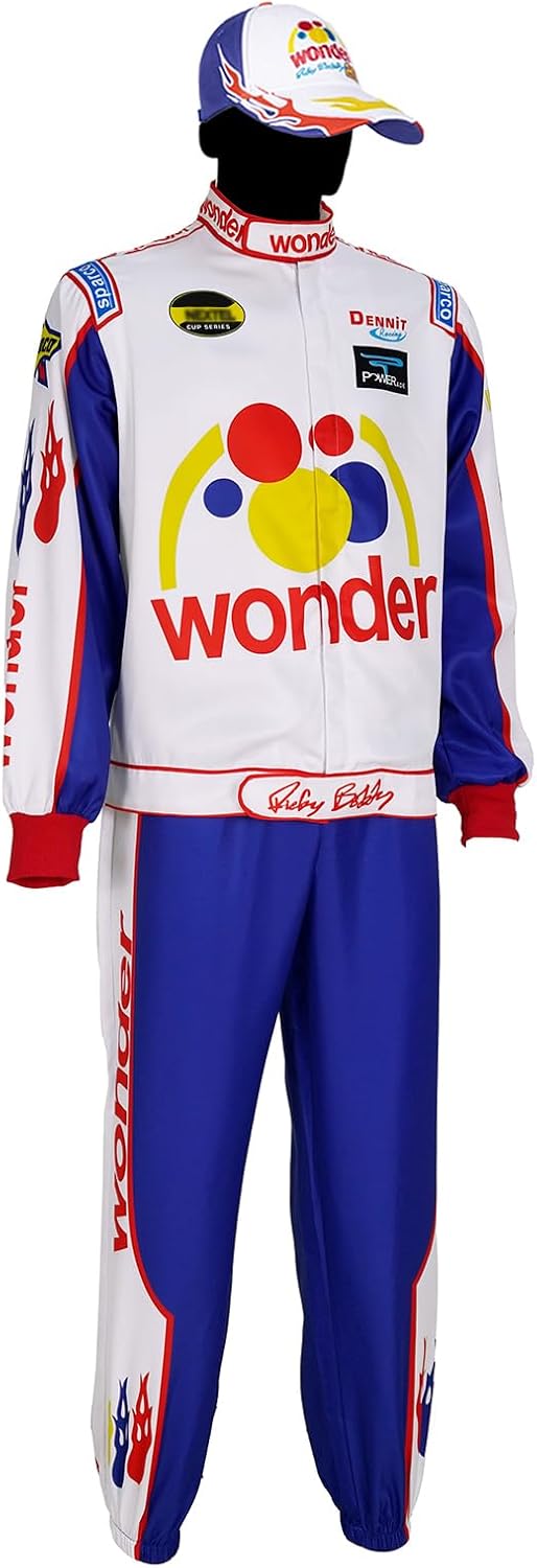 Mens Ricky Bobby Costume Talladega Nights Cosplay Racing Full Outfits Set - Image 2