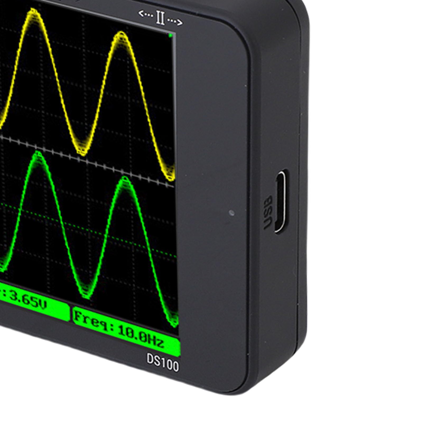 aqxreight Tragbares Digitales 3,5-Zoll-IPS-Display mit 250 /s Echtzeit-Abtastung, Tragbar mit Zwei Kanälen für die Wellenformanalyse und -erzeugung