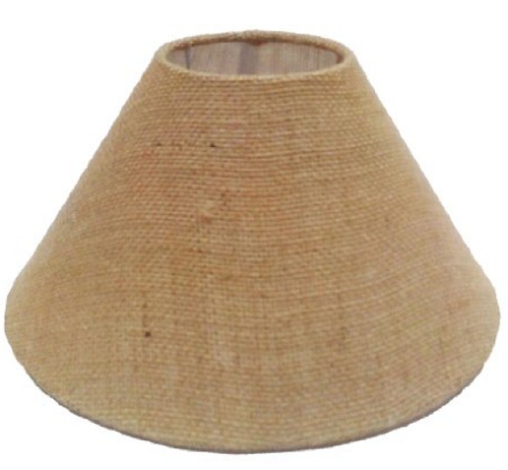 AADHYA CREATIONS Brown Lampshade Sand (10X10X6 Inches, Holder Dia: 2.5 Cms)-image-0