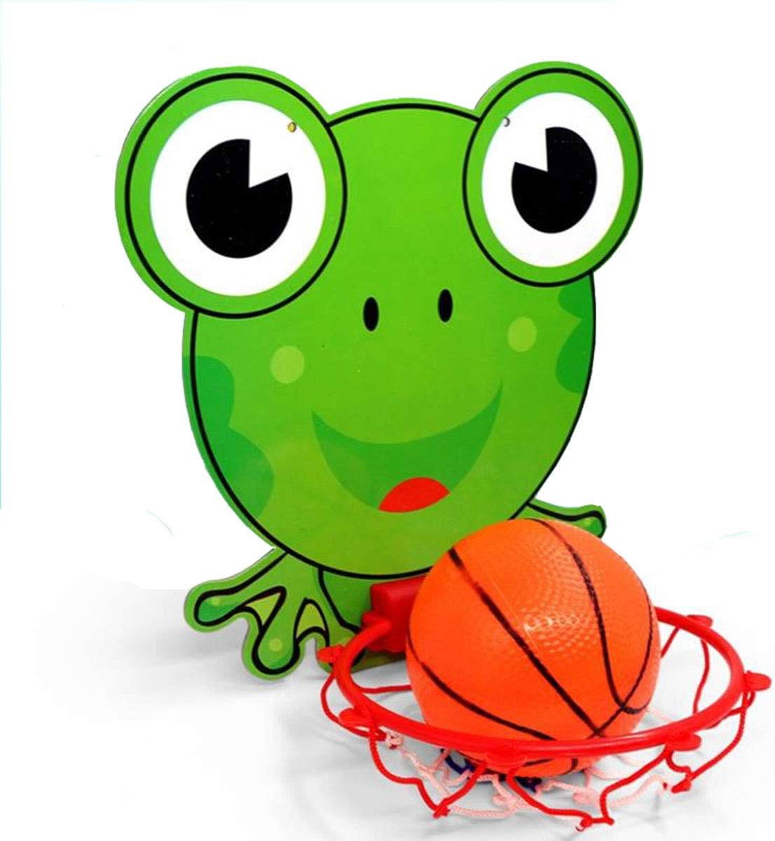 XunQi Hanging Small Basketball Hoop Set for Kids, Portable Foldable Mini Easy Goal Basketball Rim Backboard Court Door Indoor Outdoor Toy Set with 1 Net,2 Ball and 1Pump. (Frog) : Toys & Games