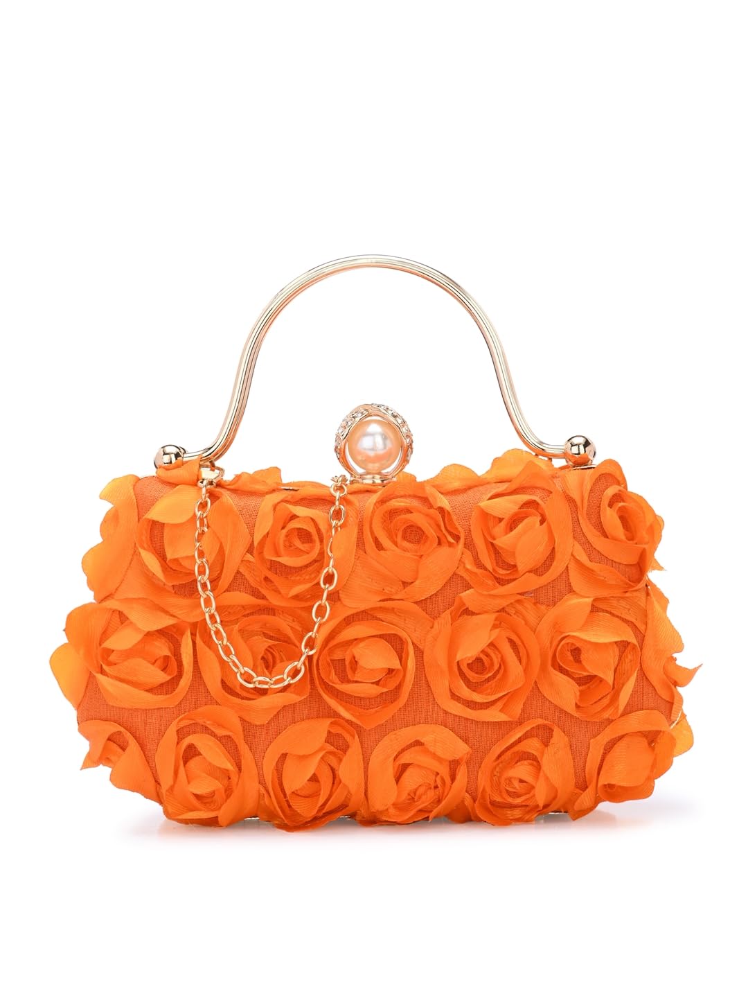TOOBA Womens Orange Handcrafted Beautiful Bling Box Clutch Bag (B0CJXXLWHJ) Amazon Price History, Amazon Price Tracker