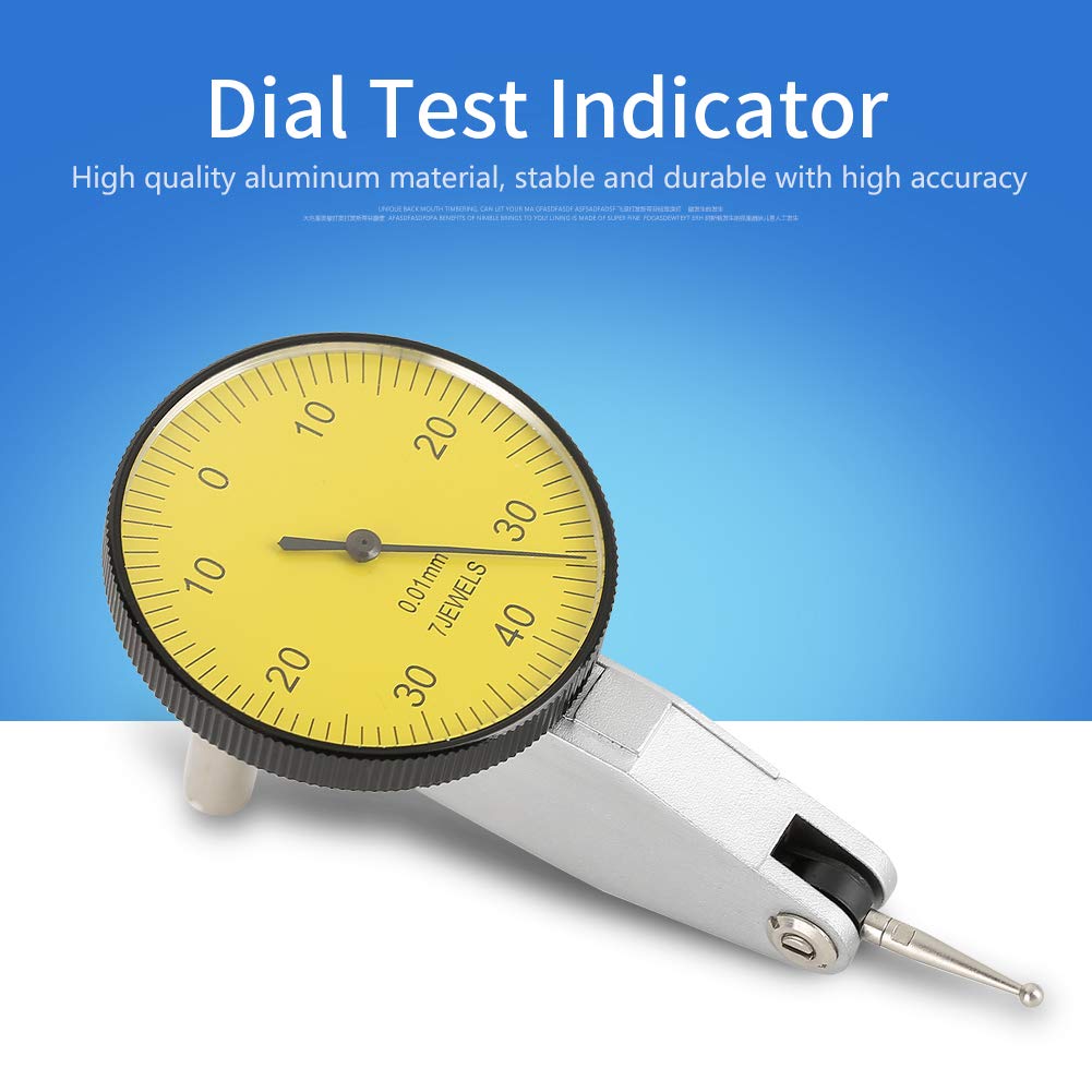 Indicatore di prova del quadrante, indicatore di prova con quadrante di precisione 0,01 mm per misurazione durante i lavori di lavorazione, tracciamento e ispezione