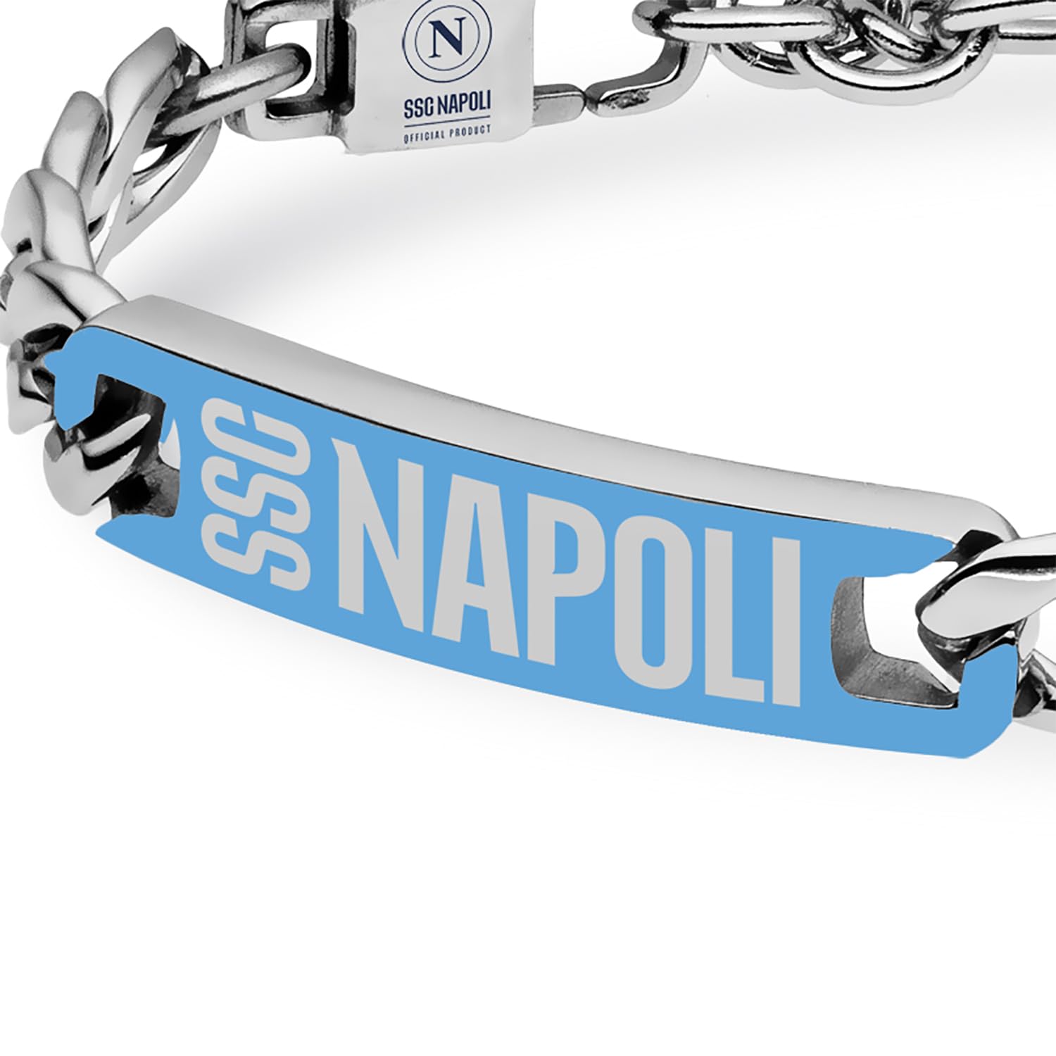 Clondo Bracciale Uomo Donna SSC Napoli in Acciaio – Collezione Ufficiale Calcio – Accessorio Elegante e Sportivo con Logo – Idea Regalo per Tifosi – Vari Modelli Disponibili
