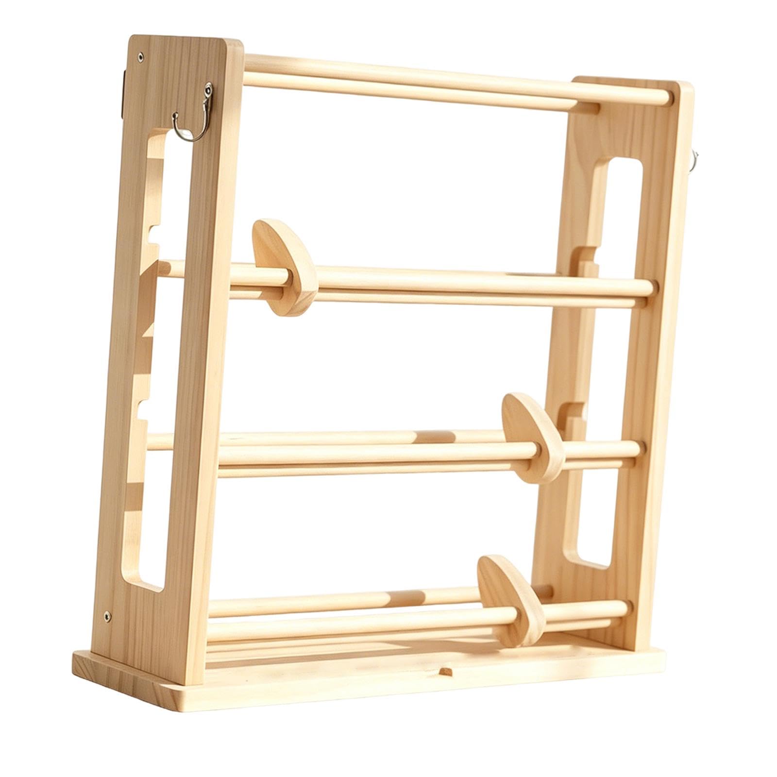 Organizador de Cintas de Madera, Estante de Almacenamiento de Cintas para Taller de Costura Y Manualidades, Tienda Minorista