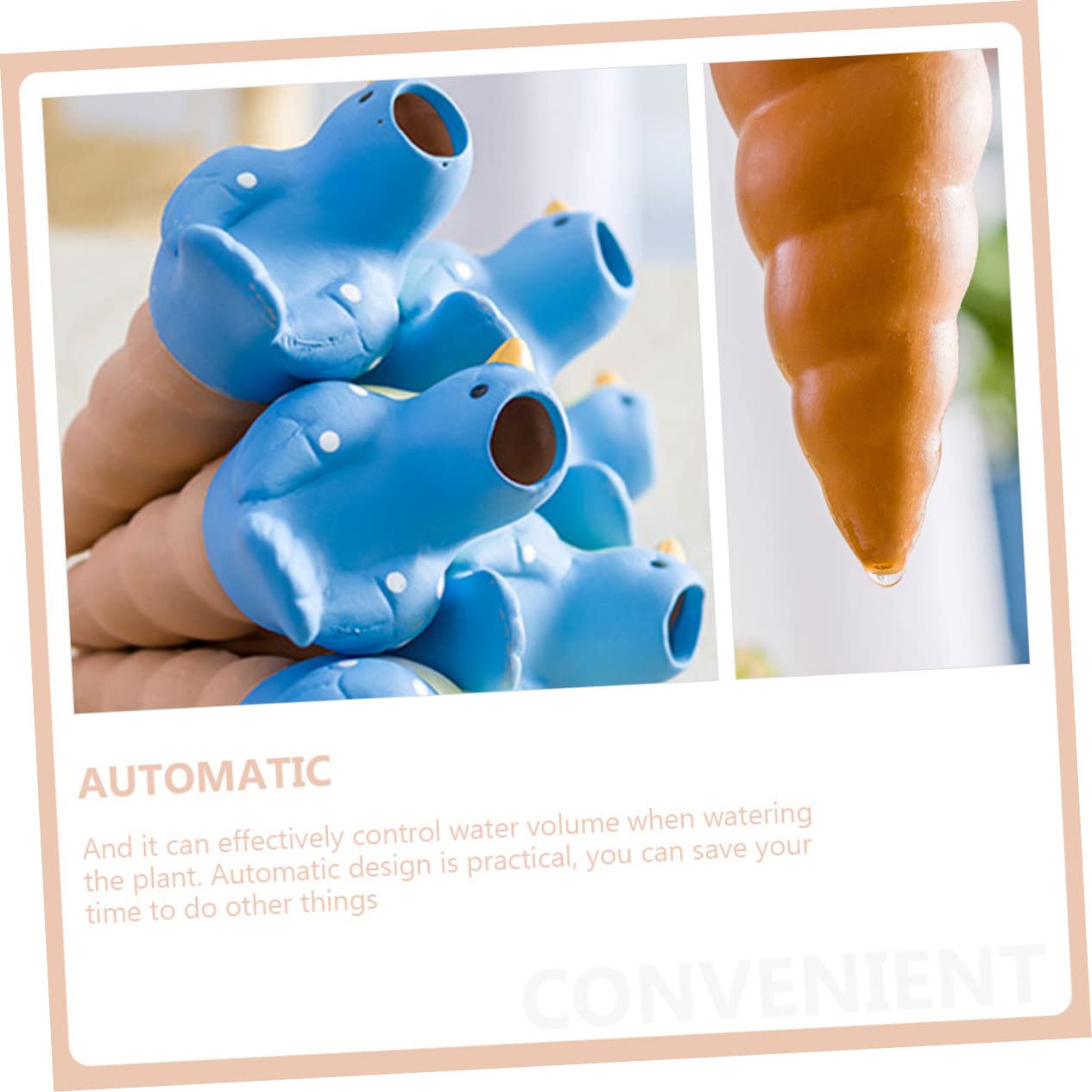 NUOBESTY 4pezzi Irrigatori Automatici a Goccia in Ceramica per Piante, Facili da Usare Controllo del Volume d'Acqua, per Giardino e Prato