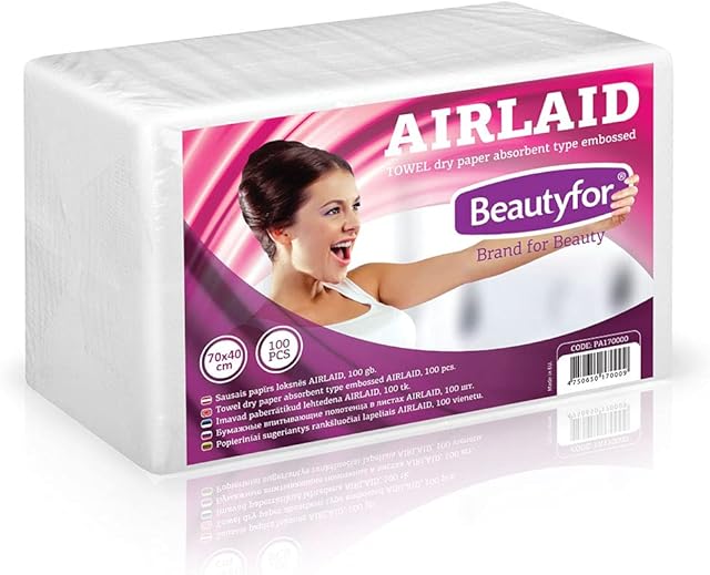 Disposable Towels for Hairdressers AIRLAID (40x70) Separately Folded x 100