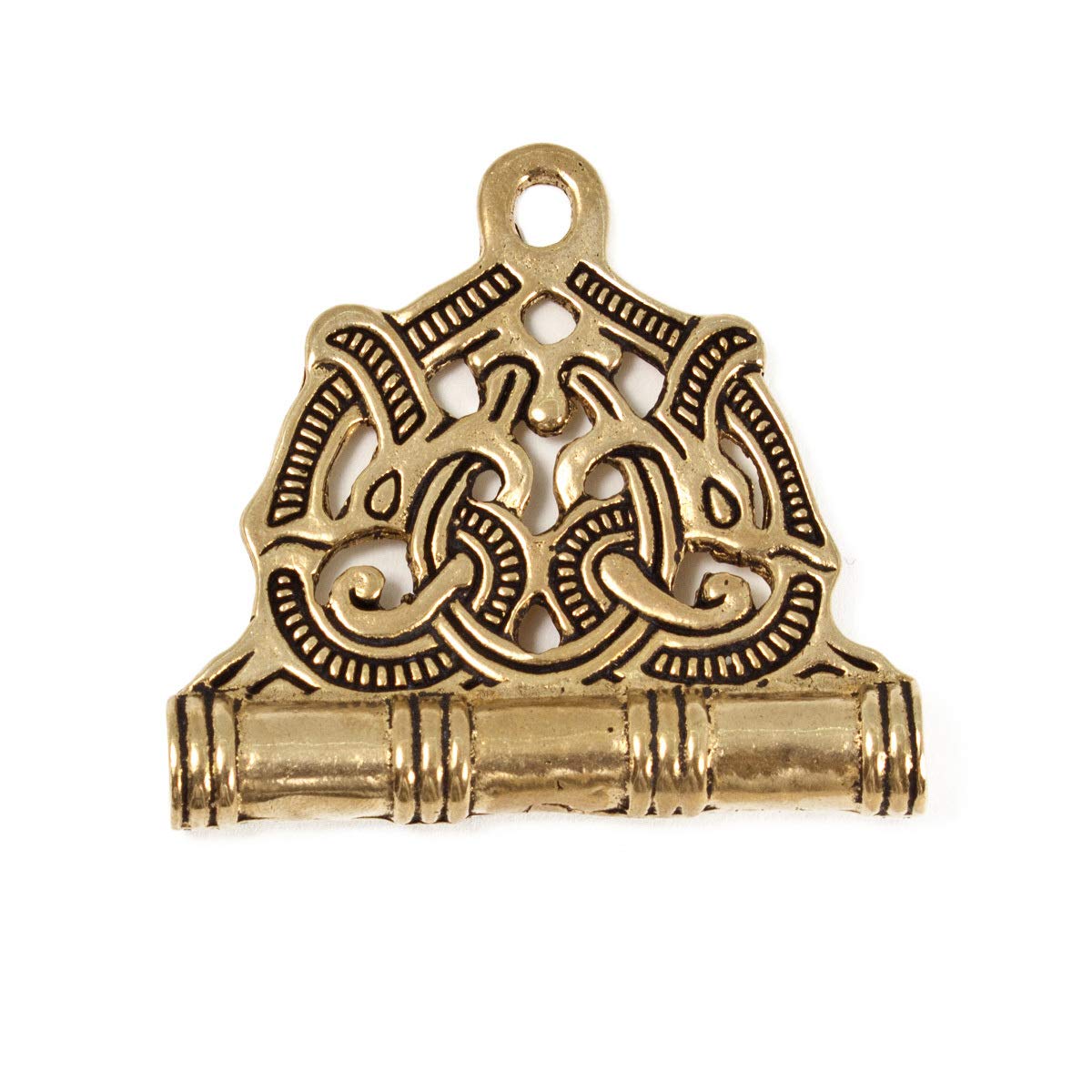 Scatola per aghi vichingo, in bronzo