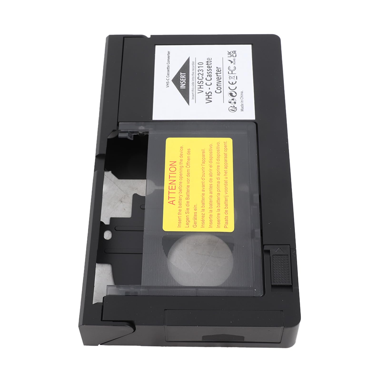 YUYTE Adapter für Kassetten Camcorder-Kassetten-Adapterbox für VHS-zu-VHS-C-Konverter mit Wiedergabe- und Aufnahmefunktion, EIN-Tasten-Steuerung für Nostalgisches Videoerlebnis