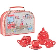 Moulin Roty Red Ceramic Tea Set