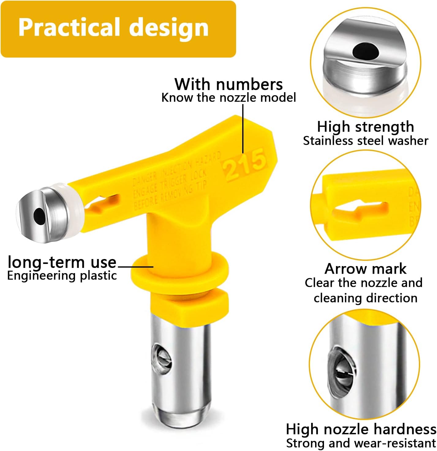 Buy 4 PCS Reversible Airless Paint Sprayer, Airless Spray Gun Spray Tip, Airless Sprayer Spray