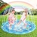 Gifort Splash Pad, Aspersor de Juego para Actividades al Aire Libre, Juguetes Inflables de Agua para Bebés, Niños Pequeños y Niños (Wathet Blue)