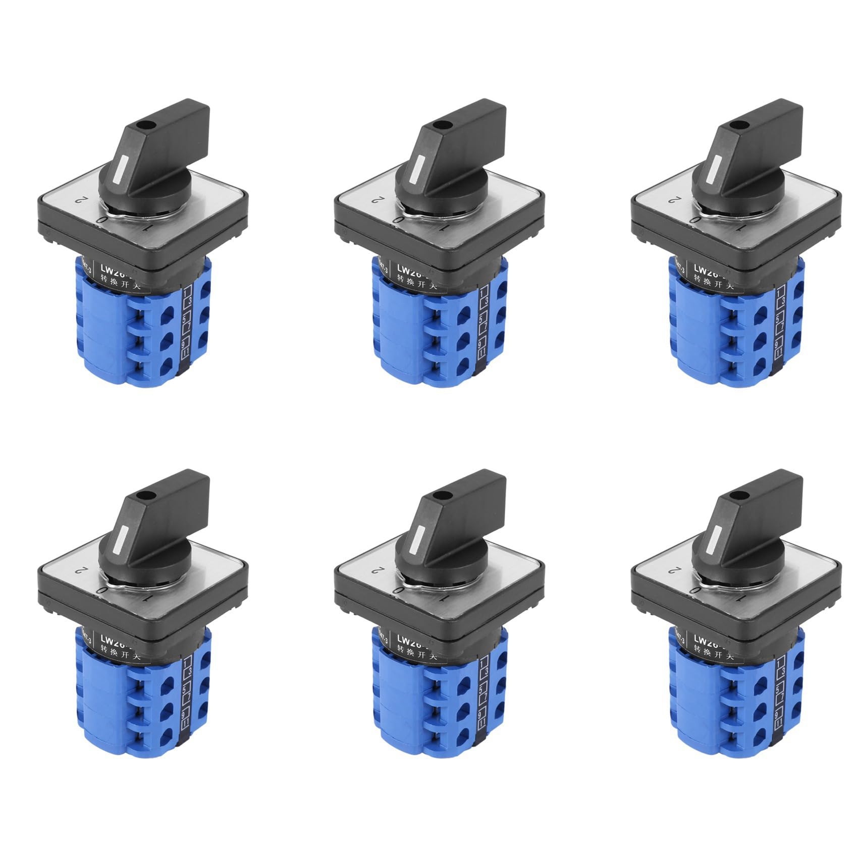 Ctrlzs 6X 3 Positions -On Changeover Control Rotary Cam Switch 20A