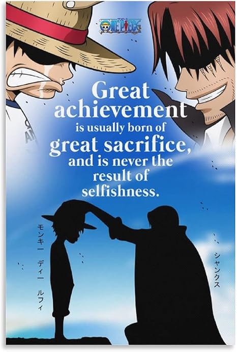 Amazon Co Jp アニメワンピースルフィとシャンクスポスターキャンバスアートポスターとウォールアート写真プリントモダンファミリー寝室の寮の装飾ポスター 30インチ 50 75cm ホーム キッチン