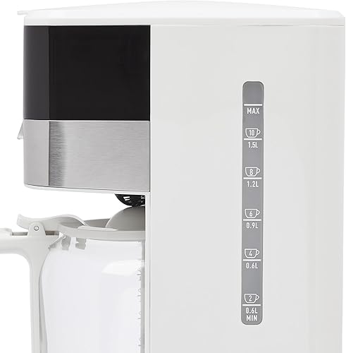 Miniatura 9 de HADEN Quintessential - Cafetera de 12 tazas con 120 minutos para mantener el calor, retrasar la preparación, fuerza ajustable, reloj programable y