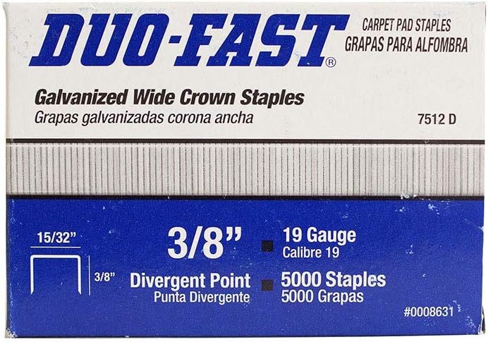 Duo-Fast7512D 3/8" Length x 15/32" Crown 19 Gauge Staples 5