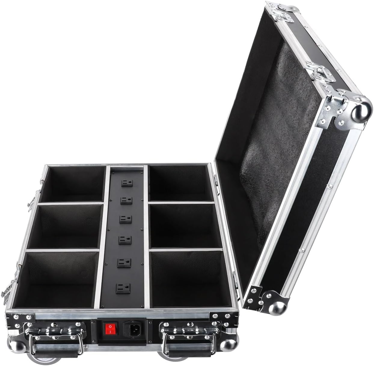 Rockville FLIP CHARGE CASE Charging Travel Road Case For (6) FLIP PAR Lights