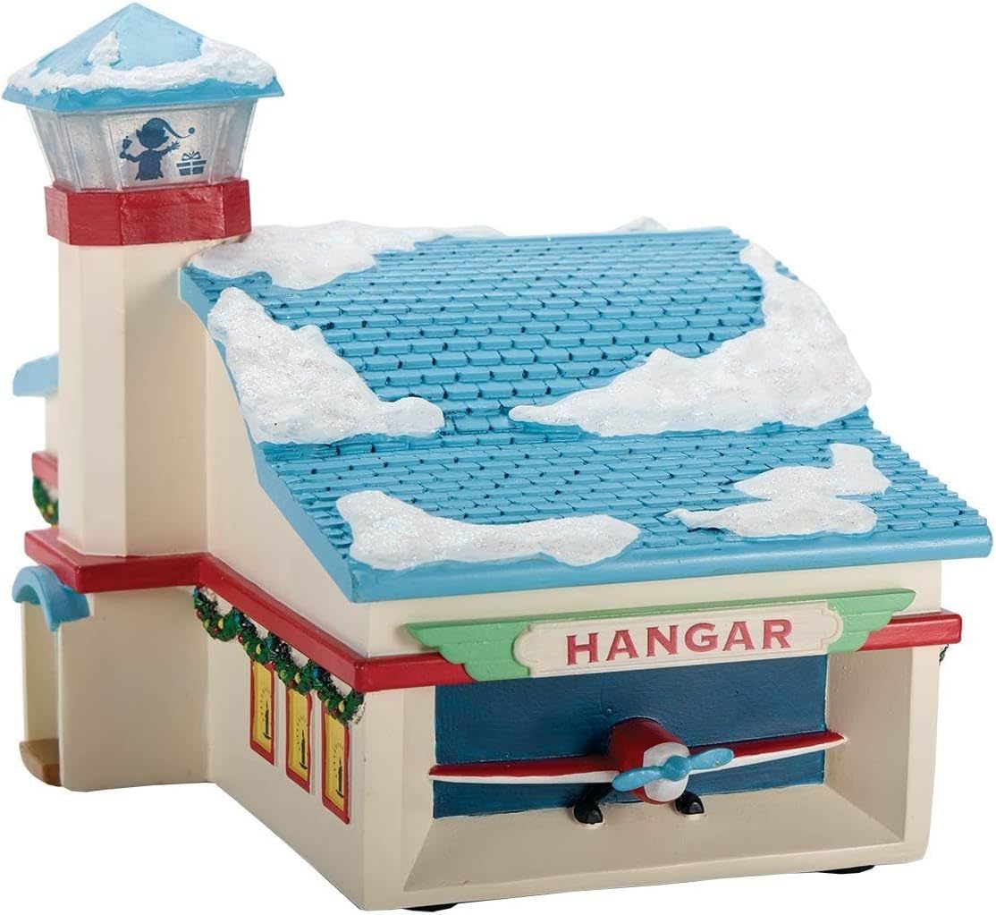 Santa Express Airlines Christmas Display, Lighted Tower with Garland, Wall Powered