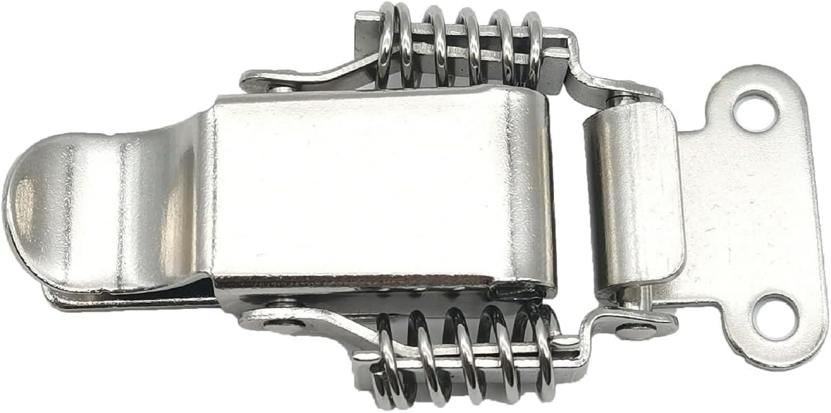 Spring hasp Toolbox Toggle latches Lock，Stainless SteelToolbox Draw Compression Spring Toggle Latch Catch Clamp (Large size)
