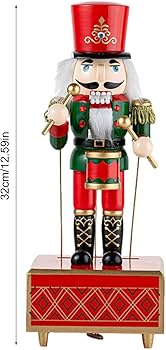 Amazon.co.jp: クリスマスくるみ割り人形のオルゴール | 木製くるみ