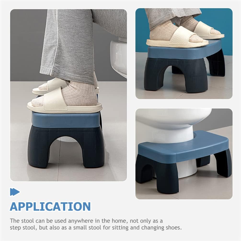 Didiseaon Plastic Foot Stool Non- Bathroom Step Stool for Adults and Boys and Girls Household Footstool for Easy Toilet Use Sturdy Design