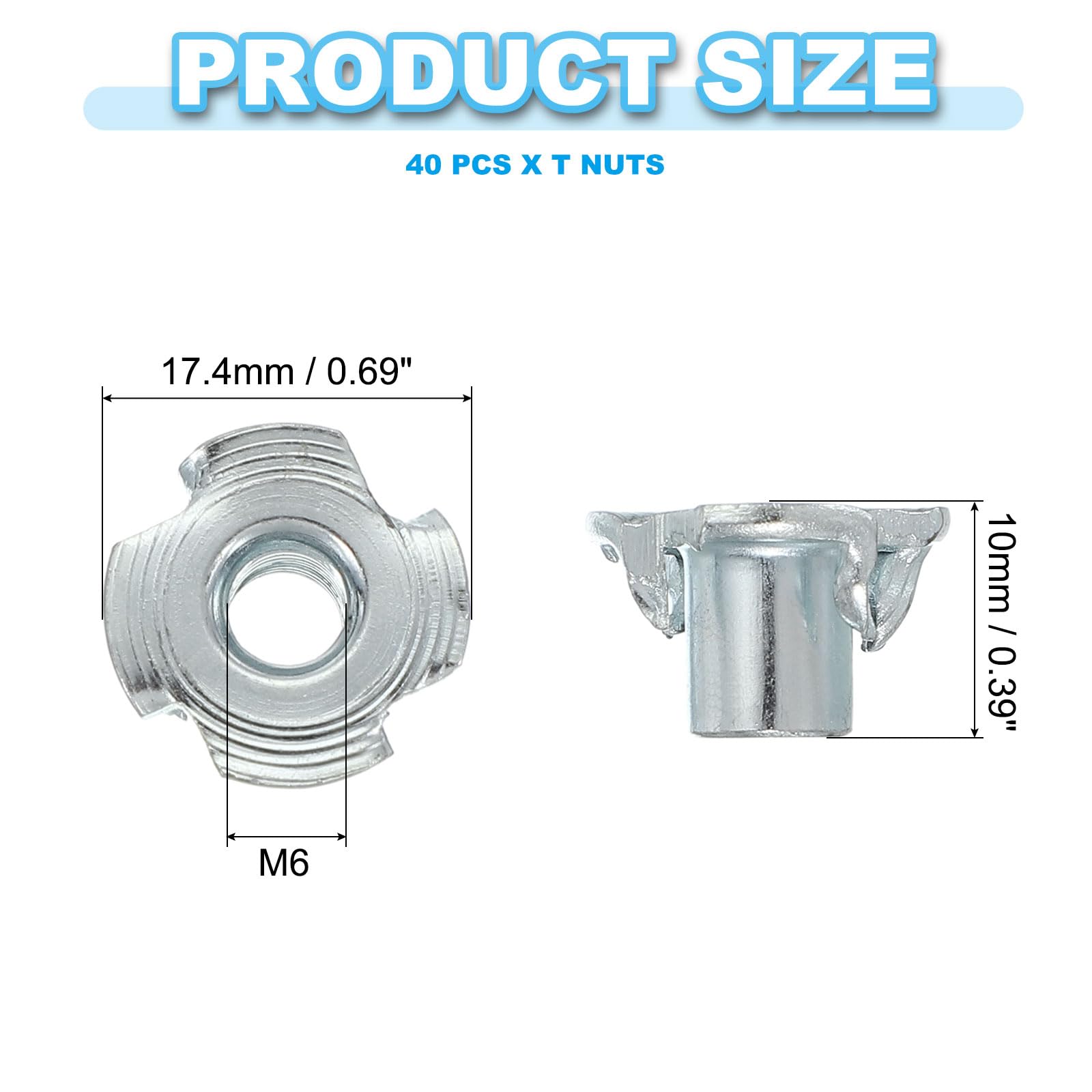 PATIKIL M6 T-Nuts - Image 2