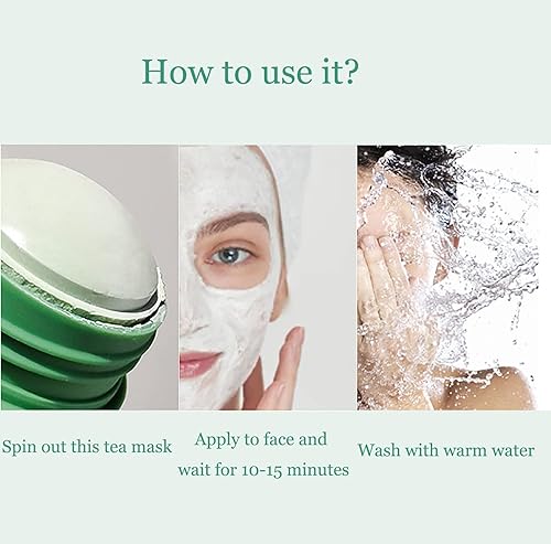 Miniatura 7 de Máscara de té verde poros de limpieza profunda control de aceite hidratante facial mejora la piel reduce los poros