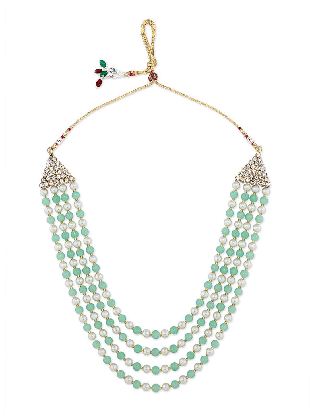 ZAVERI PEARLS Green Beads & Pearls Ethnic Multi Layer Necklace For Women-ZPFK11378 (B09K5NC415) Amazon Price History, Amazon Price Tracker