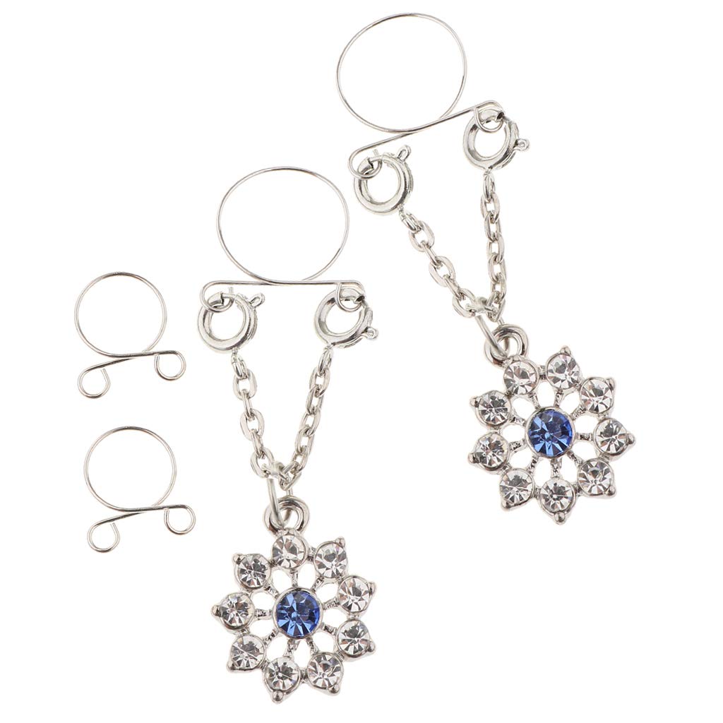 Buy FLAWISH Nipple Rings Shield Bar Stainless Steel No Piercing Clip On