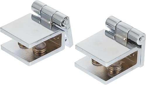 DOITOOL Bisagras de puerta de vidrio para puertas de gabinete, accesorios de gabinete de cocina, bisagras de estantería de puerta de vidrio para