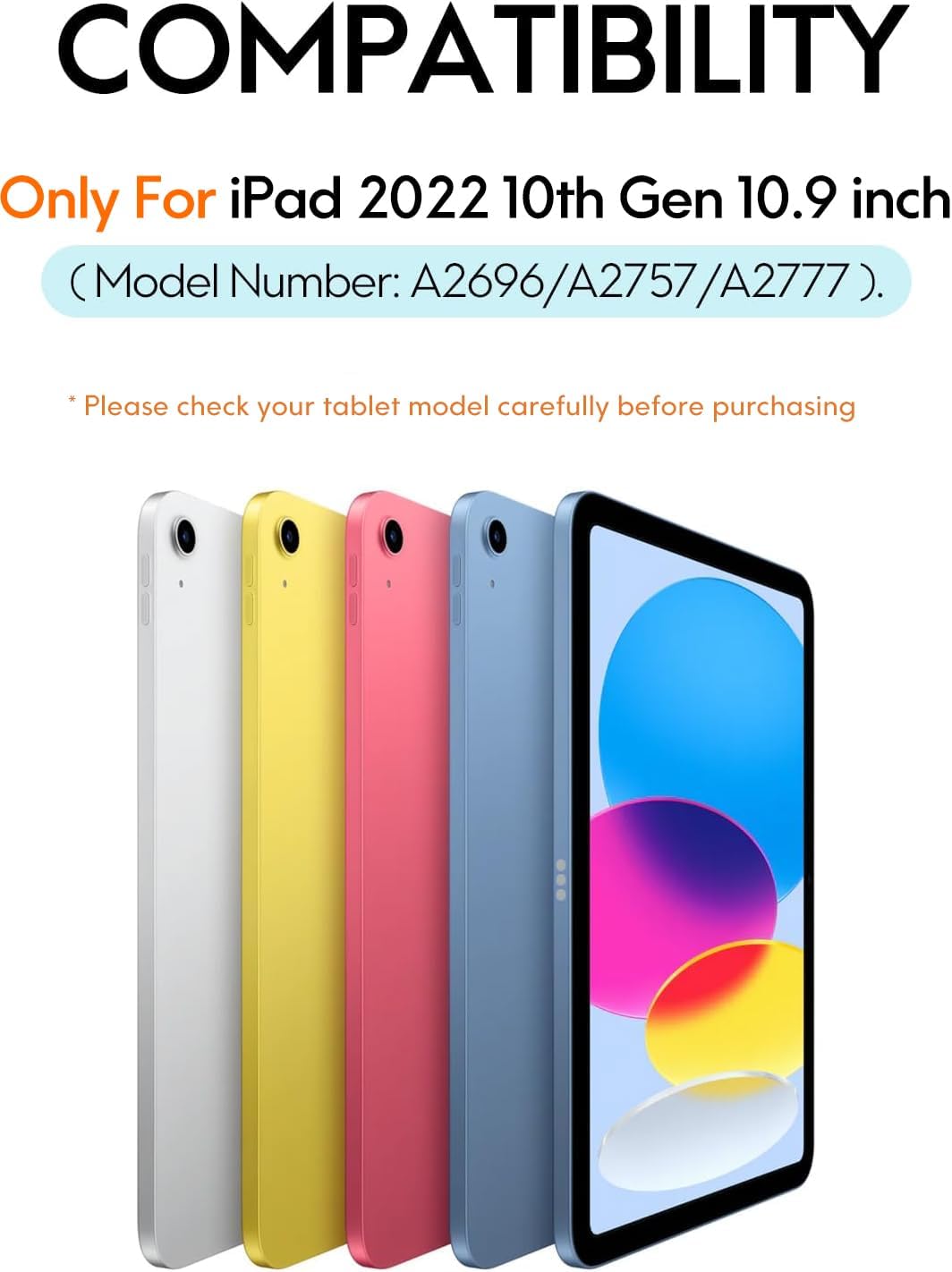 CHESONA Ultra-Light for iPad 10th Case with Keyboard (10.9", 2022), Detachable Magnetic Folio Keyboard Case for iPad 10th, 868H Lasting via CR2032, Long Slim & Portable Wireless Keyboard, Grey