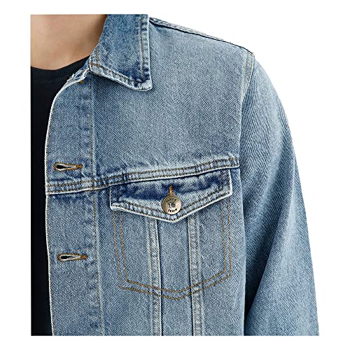 Tns Men's Denim Jacket | Long Sleeve Button Denim Jacket | Men's Trucker Jacket | Classic Denim Jackets For Men M #TOP6