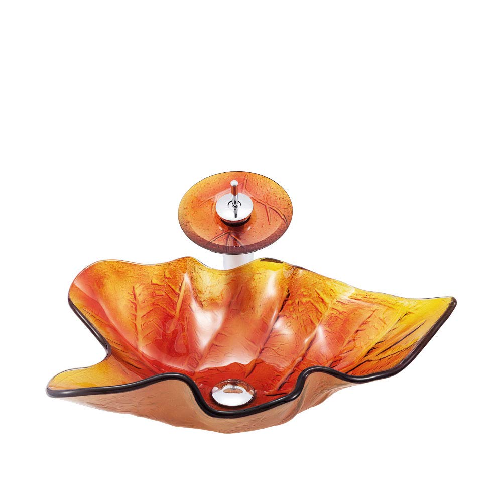 Vasque à poser pour salle de bains moderne avec mitigeur cascade effet spa à la maison