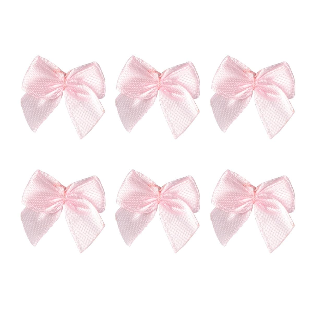 HEALLILY 100pcs Mini Ribbon Bows Pink:DIY Ribbon Bow Satin Sewing Scrapbooking Wedding Craft s Hair Accessories DIY Craft Appliques Pink Small