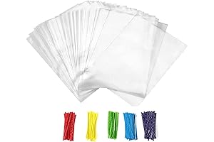 Newkita Cellophane Treat Bags for Small Festive Parties