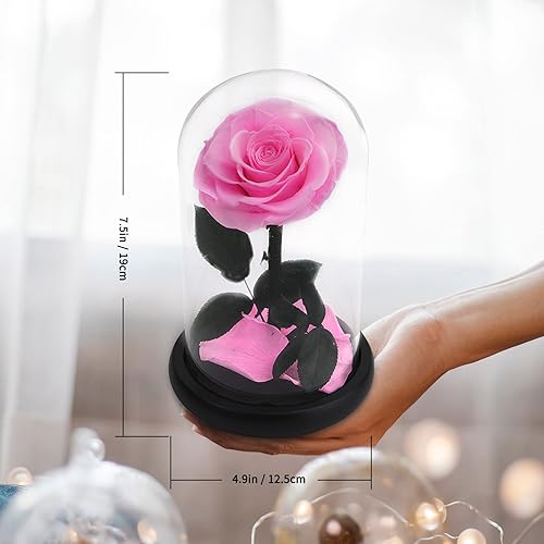 Miniatura 5 de Forever Flowers - Rosas eternas reales de Kylin Glory preservadas con luces LED de estado de ánimo para el día de San Valentín cumpleaños